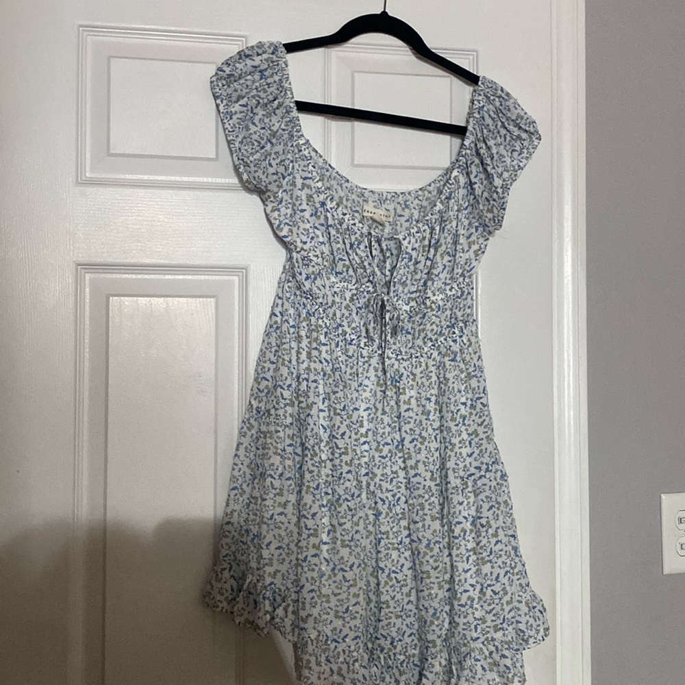 Cute Mini dress with flower Pattern